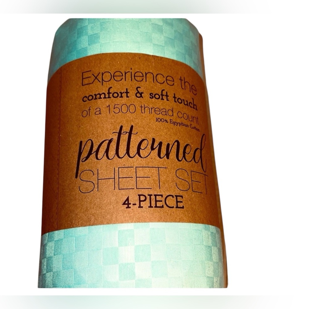 IENJOY HOME PATTERNED QUEEN SIZE SHEET SET (4-PIECE) BLUE COLOR CONFORT & SOFT